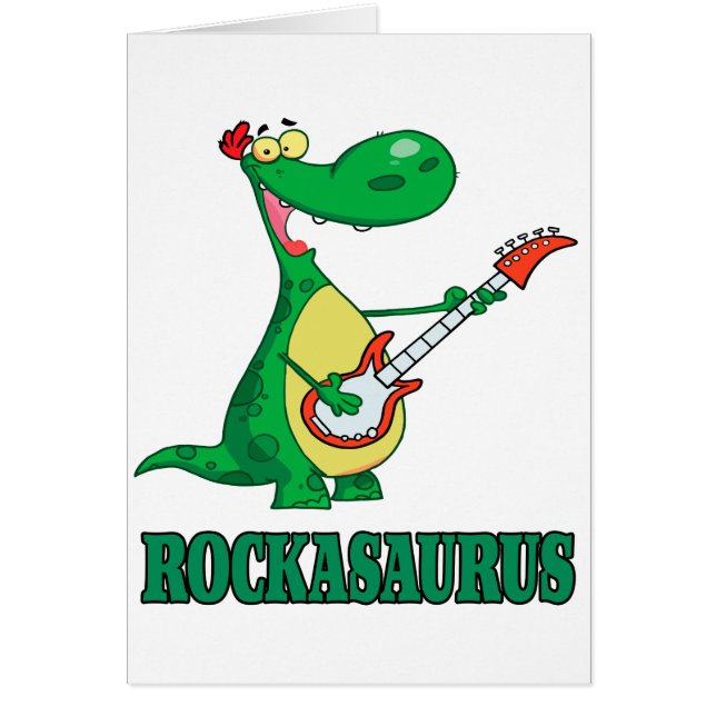 Cartão rockasaurus rock n roll dino dinossaur.ai (Frente)