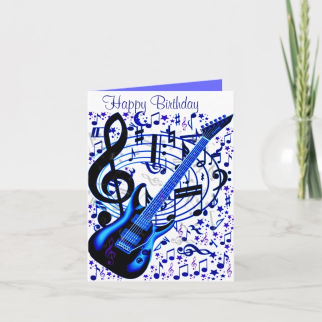 Cartão Rocker de violão_ (Frente)