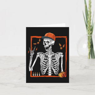 Cartão Rocker Skeleton Rocha Sobre O Dia Das Bruxas