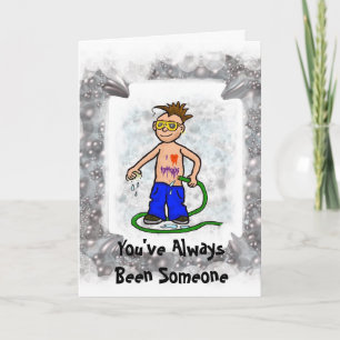 Cartão Rocker Washing Off Tattoos Birthday Card