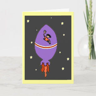 Cartão Rocket Boy Birthday Card