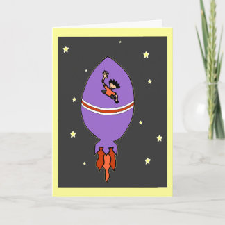 Cartão Rocket Boy Birthday Card