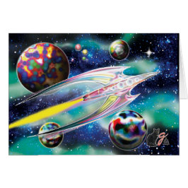 Cartão Rocket de vidro