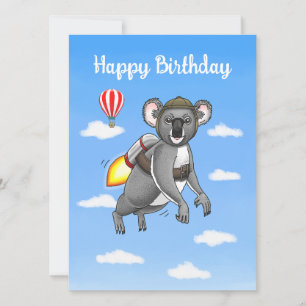 Cartão Rocket Koala Birthday