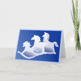 Cartão Rocking horse trio