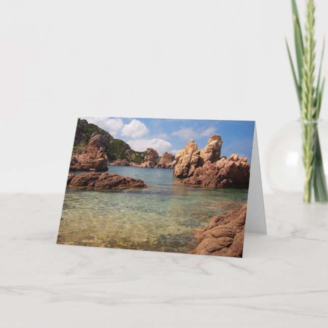Cartão Rocky coast of Sardinia greeting card (Frente)