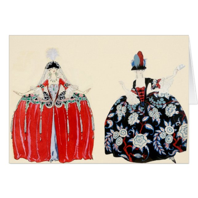 CARTÃO ROCOCO LADIES FASHION COSTUME DESIGN MAKEUP ARTIST (Frente Horizontal)