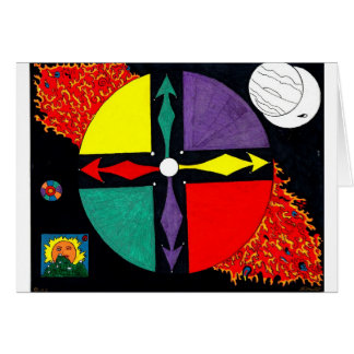 Cartão Roda africana do espírito