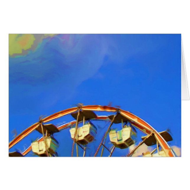 Cartão Roda de Ferris justa do estado, Indianapolis, (Frente Horizontal)