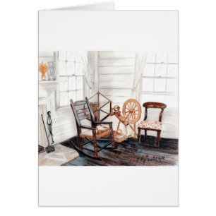 Cartão Roda de giro velha