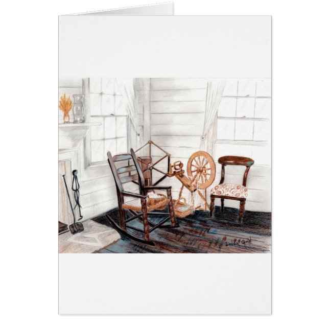 Cartão Roda de giro velha (Frente)