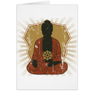 Cartão Roda Meditating de Buddha Dharma