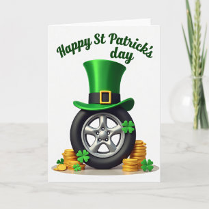 Cartão Rodas do Leprechaun Sortudo