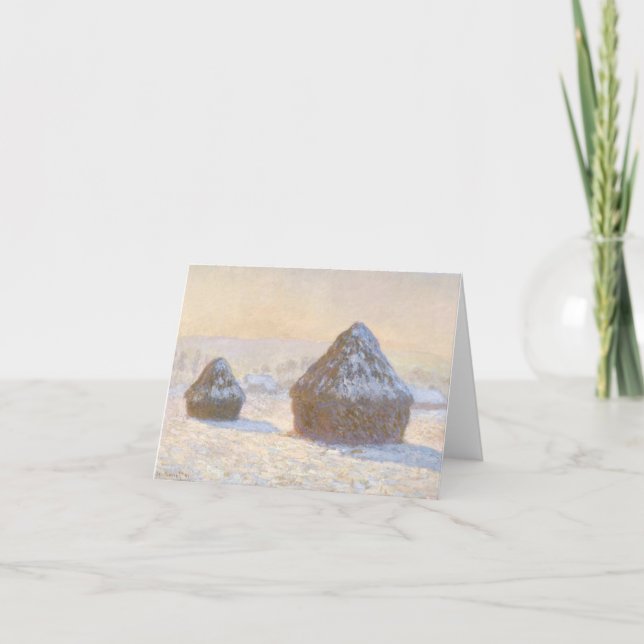 Cartão Rodas, Efeito de Neve, Manhã Notecard (Frente)