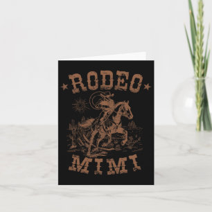 Cartão Rodeio Mimi Família de Caubói Ocidental Combinando