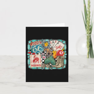 Cartão Rodeio Ocidental Giddy Up Turquoise