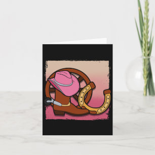 Cartão Rodeo Cowgirl Barrel Racing Horseback Ridin