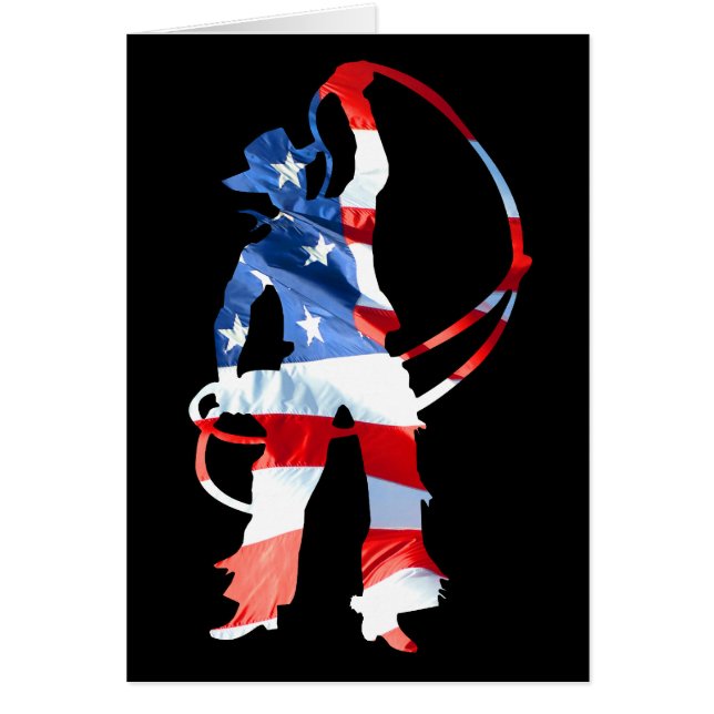 Cartão Rodeo é a América - Roping (Frente)