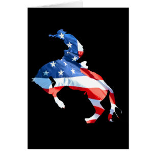 Cartão Rodeo é América - Bronco Riding