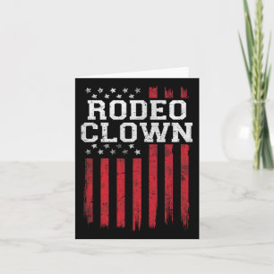 Cartão Rodeo Palhaço Orgulhoso Bandeira Americana Usa Pat
