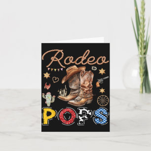 Cartão Rodeo Pops Ocidental Aniversário de Cowboy Corresp