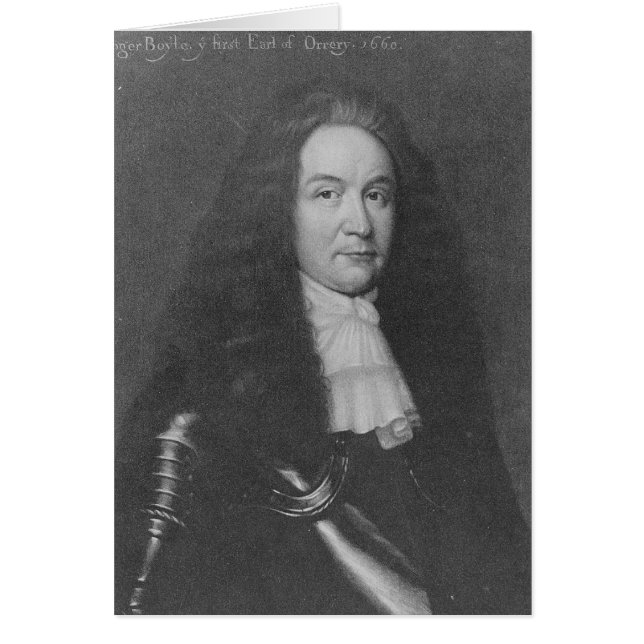 Cartão Roger Boyle, ø conde do Orrery (Frente)