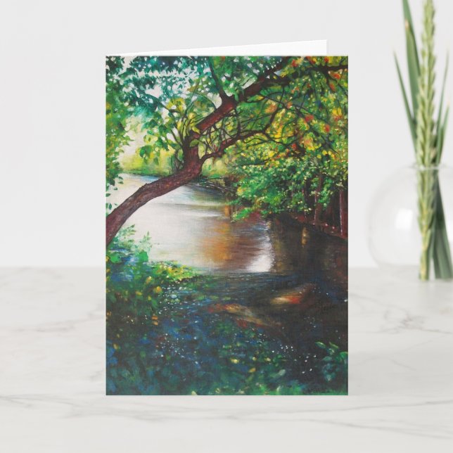 Cartão Rogue River Painting, Rockford, MI Greeting Cards (Frente)