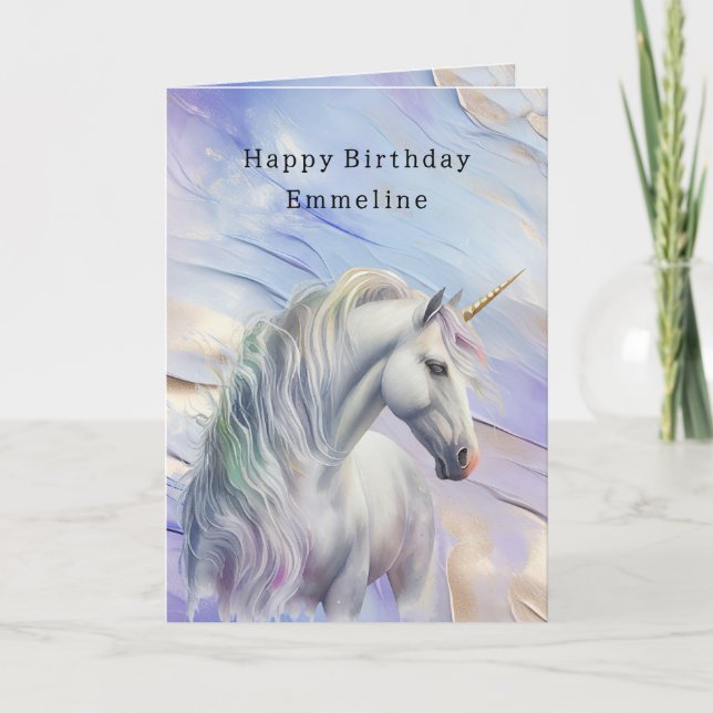 Cartão Roinha Ouro Sonho Unicórnio Ouro Brilho (Frente)