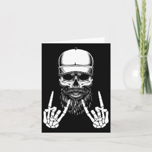 Cartão Roker Skeleton Boné Skater Legal Halloween Punk Ro