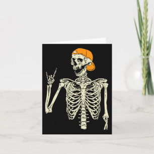 Cartão Roker Skeleton Boné Skater Legal Halloween Punk Ro