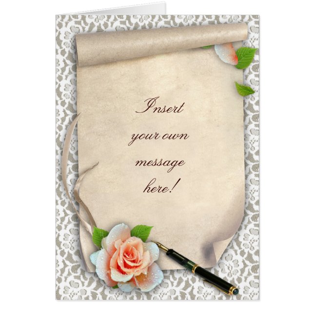 Cartão Rolagem de Texto Personalizável (Frente)