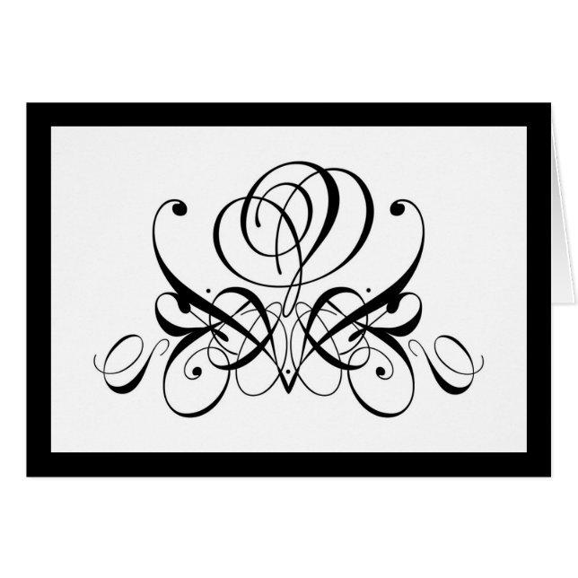 Cartão Rolagem Rosa preto (Frente Horizontal)