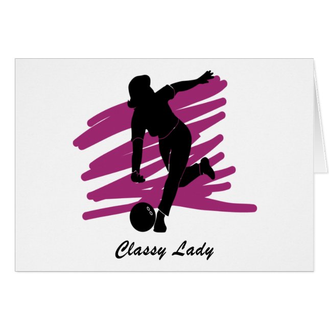 Cartão Rolamento: Senhora elegante Jogador (Frente Horizontal)