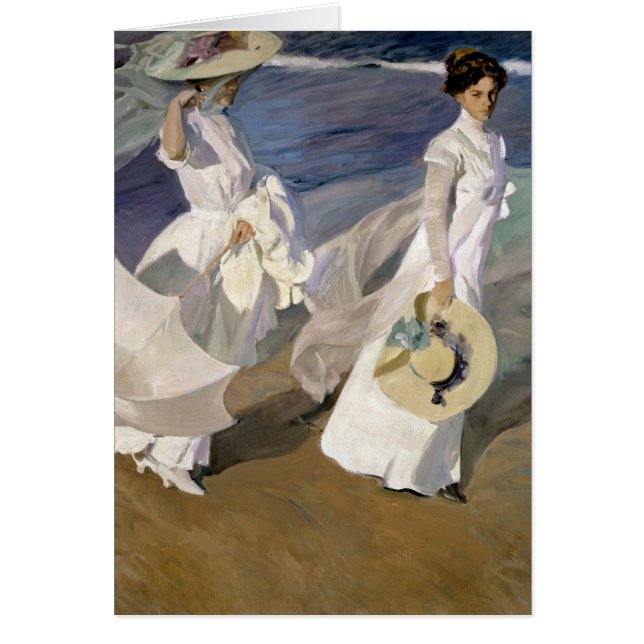 Cartão Rolando ao longo da costa, 1909 (Frente)