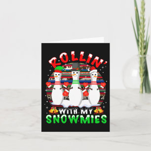 Cartão Rolando Com Meus Funnilovers De Natal Snowmie