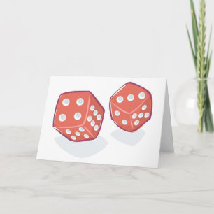 Cartão Rolar o Dice Vermelho