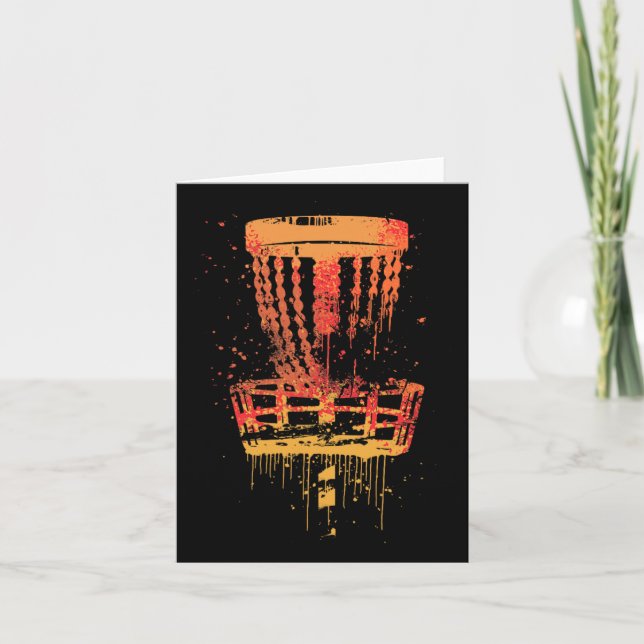 Cartão Rolf de Golfe do Disco Retroativo - Golfe Frisbee  (Frente)