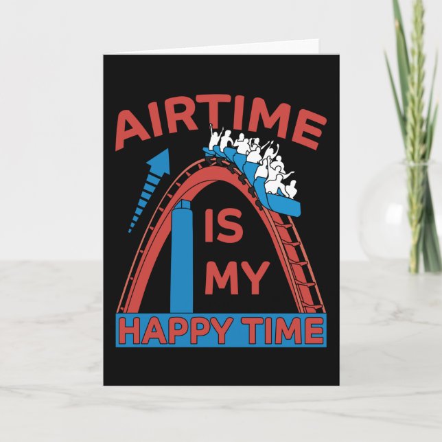 Cartão Roller Coaster Funny Amusement Park Gift (Frente)