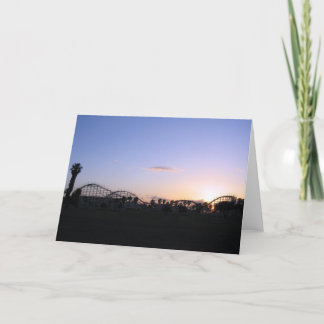 Cartão Roller Coaster Sunset Greeting Card