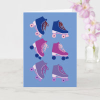 Rollerskates púrpura rosa