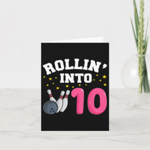 Cartão Rollin" para 10 Boliche de aniversário 10