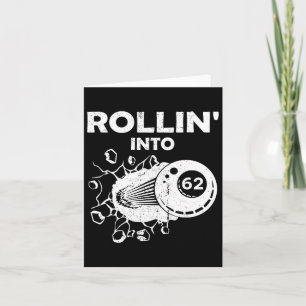 Cartão Rollin para 62 Bilhar 62º Aniversário