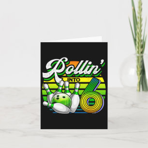 Cartão Rollin' para 6 Parte de Aniversário da 6 da Bola d