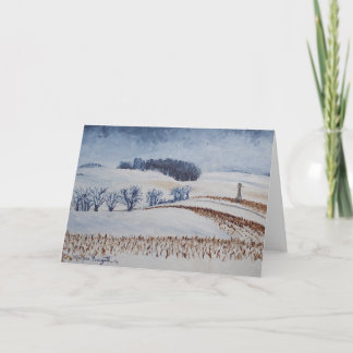 Cartão Rolling Fields in Winter Greeting Card