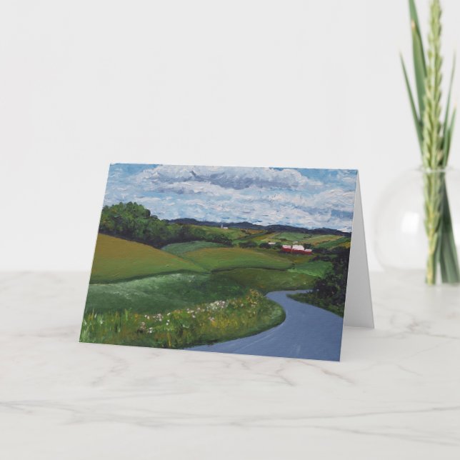 Cartão Rolling Valleys Greeting Card (Frente)