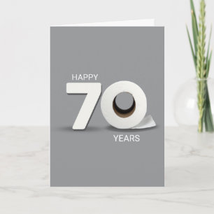 Cartão Rolo de Papel Higiênico para 70º Aniversário