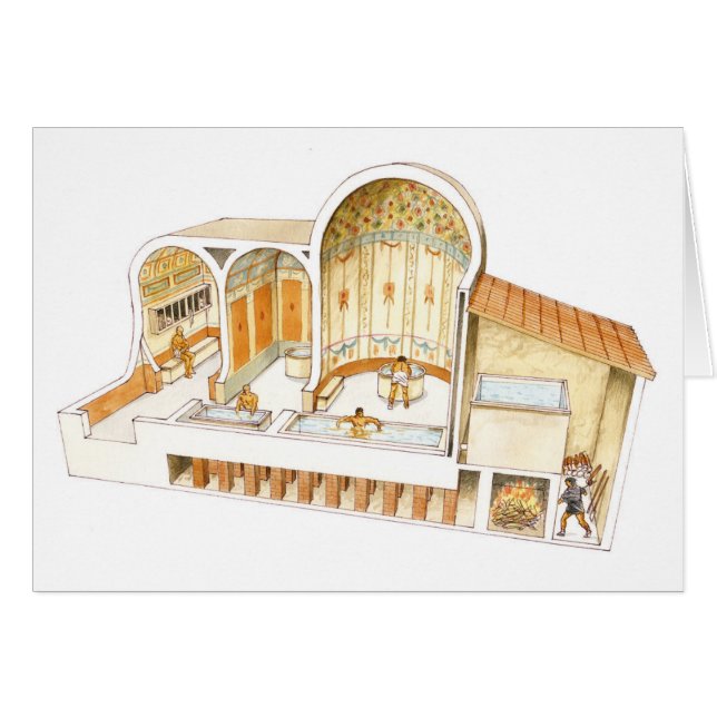 Cartão Roma. Casas de banho privadas (Frente Horizontal)