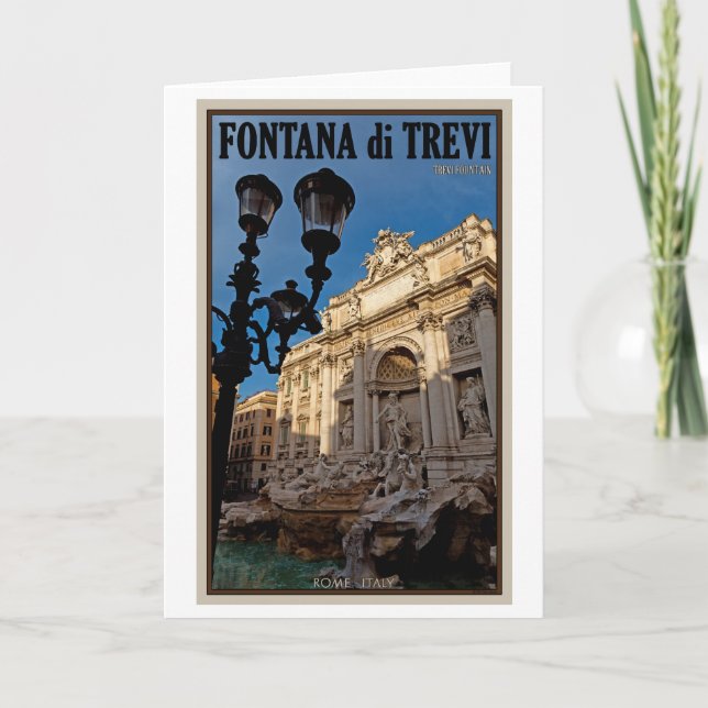Cartão Roma - Fonte Trevi (Frente)