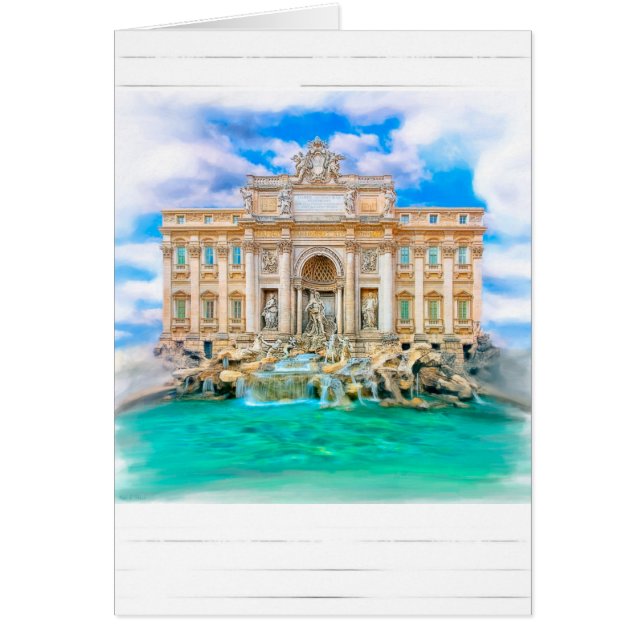 Cartão Roma - La Dolce Vita - Fonte Trevi (Frente)
