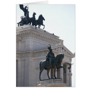 Cartão Roma. Monumento de Vittorio Emanuele